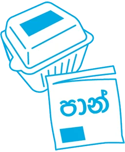 ラベルを剥がした容器とパンの袋の画像